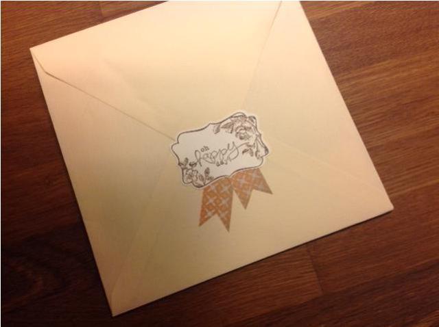 vintage anniversairy envelope